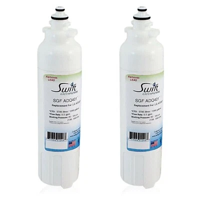 Swift Green SGF-ADQ401 Fits for LG LT800P, ADQ73613401 water filter (2 Pack) - Image 1 of 4