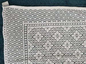 Mothercare 0552 White Vintage Pram Blanket Cellular Pattern GB 100x120 floral - Picture 1 of 5