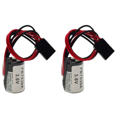 2 pcs FBT030A for FUJI NB2 PLC battery ER3V/3.6V 1200mAh w/ Plug - Image 1 of 4