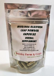 Bio Moringa Kapseln pro Portion natürlich reines Moringablatt - Bild 1 von 3