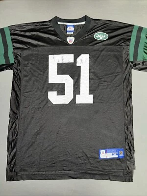 Reebok New York Jets Jersey Men’s XL Black 51 Jonathan Vilma (2290) - Image 1 of 4