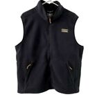 LL Bean Men’s XL Fleece Vest Jacket Mountain Classic Katahdin Logo Outdoor Black