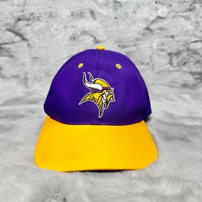 Minnesota Vikings Hat Cap Twins Enterprise Purple Yellow Snap Back NFL Football - Image 1 of 4