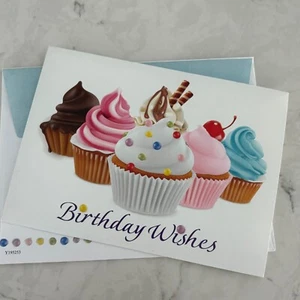 Cupcakes Happy Birthday Wishes Card w/Envelope by Habitat Hope - Picture 1 of 5
