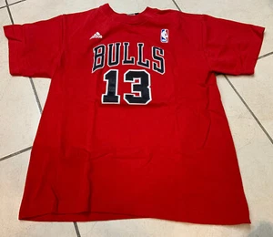 NBA CHICAGO BULLS BASKETBALL NOAH #13 RED T SHIRT ADIDAS YOUTH Large - Picture 1 of 10