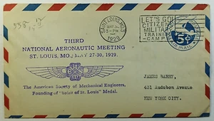 1929 National Aeronautic Meeting St. Louis MO ASME Postal Stationery Cover - Picture 1 of 2