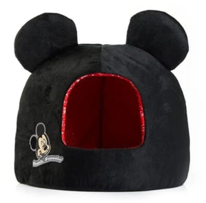 Pet Bed Dog Cat Mickey Mouse Round Plush Kitten Warm Sleeping Igloo Cave House - Picture 1 of 4