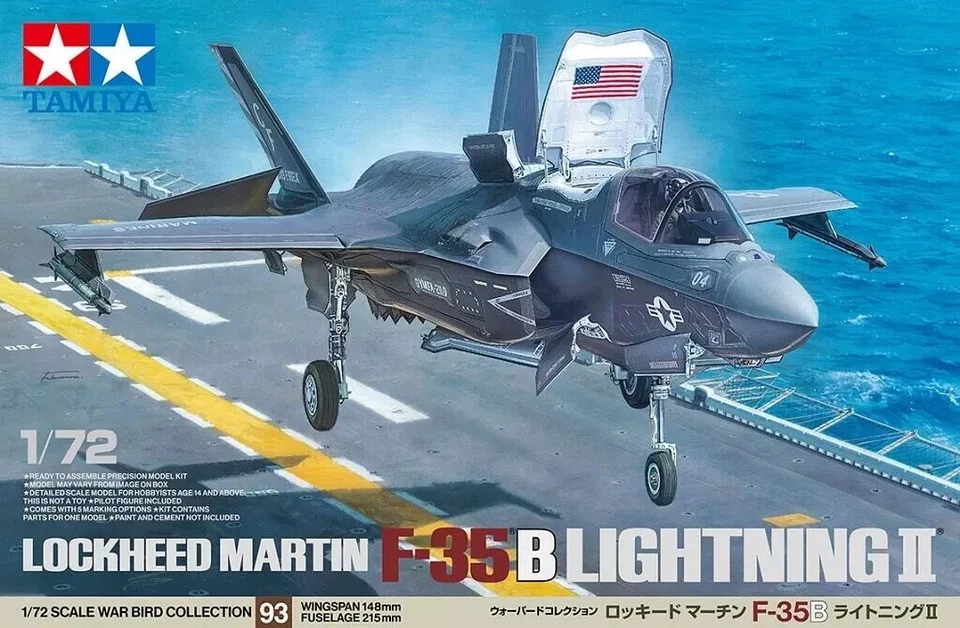 TAMIYA 1:72 KIT AEREO LOCKHEED MARTIN F-35 B LIGHTNING II  21,5 cm  ART 60793 - Immagine 1 di 4