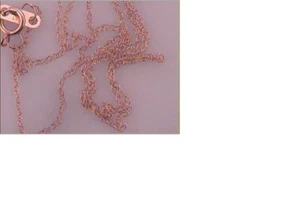 10KT ROSE GOLD 18-INCH ROPE CHAIN WITH SPRING-RING CLOSURE - Picture 1 of 1