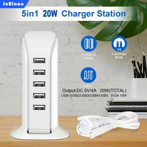 Multi Port USB Charger Charging Station Desktop Hub for iPhone Samsung Universal - Picture 1 of 7