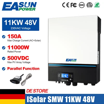 EASUNPOWER Inversor solar 11KW 2x 150A MPPT cargador?t 230V WiFi BMS for 48V BATERÍA DE