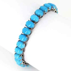 Arizona Turquoise Gemstone Bracelet Handmade Bracelet 925 Sterling Silver Gift - Picture 1 of 8