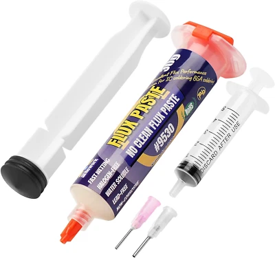 Lötpaste Flussmittel, 30ML Bleifrei Spritze Lötzinn Flussmittelpaste, No Clean K