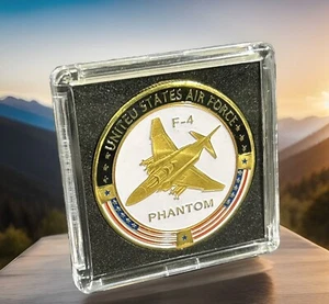 United States AIR FORCE USAF F-4 Phantom Challenge Coin-AIRTIGHT 2X2 CASE! SAVE! - Picture 1 of 8
