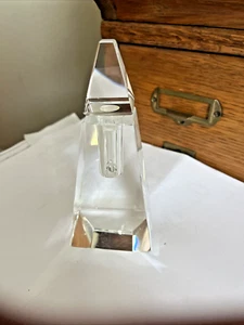 VINTAGE Crystal Glass Perfume Bottle w/ Stopper Dauber - - Picture 1 of 7