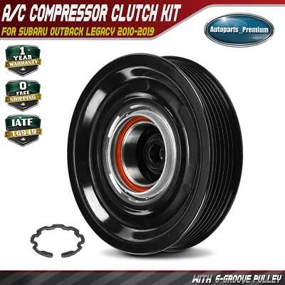 Kit de embrague compresor de CA para Subaru Outback Legacy 2010-2019 con 6 ranuras de polea Foto 1 de 4