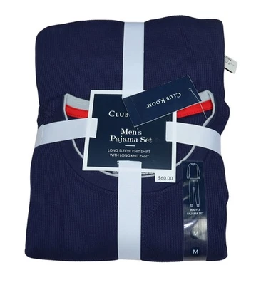 Club Room 2-Piece Waffle Knit Solid T-Shirt & Joggers Men's Pajama Set M NWT - Image 1 of 3