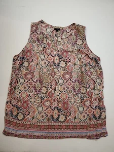 Top sin mangas Talbots Plus diseño multicolor talla 1X - Imagen 1 de 6