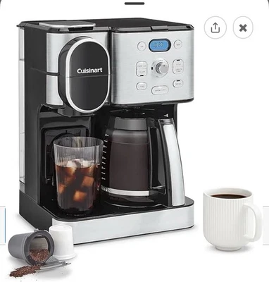 Cuisinart Coffee Center 12-Cup 2-in-1 Coffee Maker Stainless Steel SA-16 - Image 1 of 2