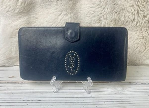 Vintage 70's YSL Yves Saint Laurent Ultra Slim Bill Cash Wallet Leather Rare - Picture 1 of 15