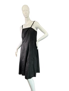 ELM DESIGN Icelandic Design Collective Black Sleeveless Dress Ramie $350 Size 2 - Picture 1 of 8