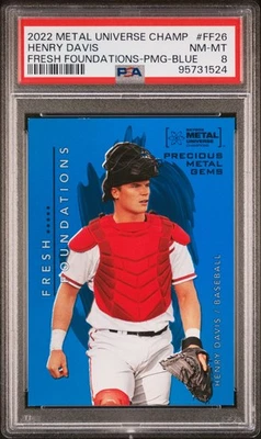 2022 Skybox Metal Universe Henry Davis Fresh Foundations PMG Blue /50 - PSA 8 - Image 1 of 2