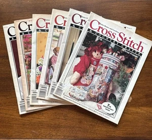6 Cross Stitch & Country Crafts Vintage Zeitschriften 1991-1992 - Bild 1 von 7
