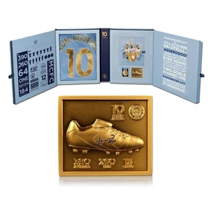 Sergio Aguero Signed Manchester City Legends Collectors Box Set - Picture 1 of 5