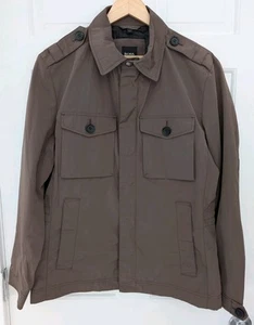 Men's HUGO BOSS Brown Shirt Jacket Rain Parka 38 R Large - Picture 1 of 8