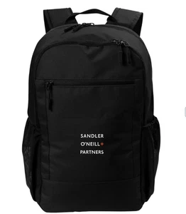 Mochila boutique Sandler O'Neill Investment Bank 100 % auténtica negra nueva con etiquetas - Imagen 1 de 4