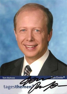 Tom Buhrow Autogrammkarte ARD Tagesthemen Moderator Das Erste signiert - Picture 1 of 2