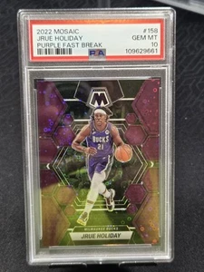 2022-23 Panini Mosaic Jrue Holliday #158 Purple Fast Break Disco /50 PSA 10  - Bild 1 von 4