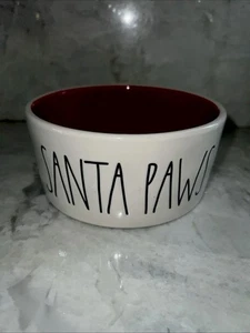 Rae Dunn "Santa Paws" Keramik Tiernahrung/Wasserschale 5" Durchmesser - Bild 1 von 5