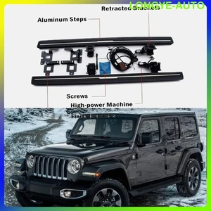 Fits for 2018-2022 Jeep Wrangler JL 4Door Deployable Side Step Running Board - Picture 1 of 6