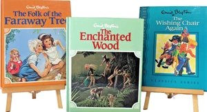 Enid Blyton 3x Books Large Illustrated Enchanted Wood Faraway Tree Wishing Chair - Picture 1 of 24