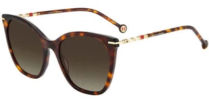 Carolina Herrera Women's Havana Cat Eye Sunglasses w/ Gradient HER0091S 005L HA - Picture 1 of 3
