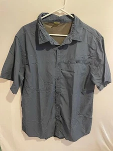 Alpine Design Men's Button Front Top Size XL Slate Blue Gray Vented Mesh Back - Picture 1 of 3