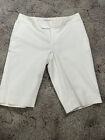 Banana Republi Women Bermuda Shorts White Size 2 Cotton/Spandex Corduroy