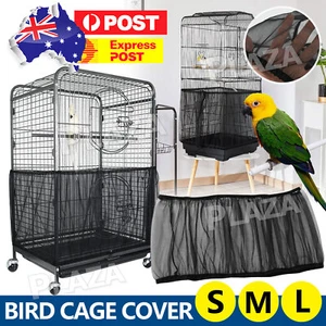 SML Nylon Pet Bird Cage Cover Shell Skirt Mesh Net Decoration Guard Seed Catcher - Picture 1 of 12