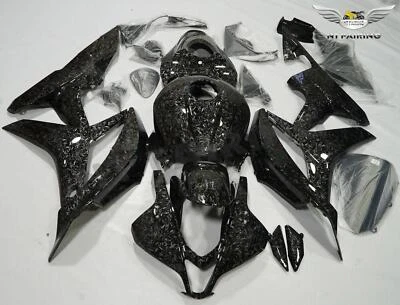Forged Carbon Fiber Painted Fairing Kit For Honda CBR600RR 2007-2008 Black Body - Image 1 of 4
