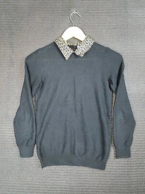 J. Crew polo top t-shirt size XXS leopard collar print casual - Image 1 of 4