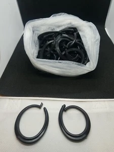 Gazabo Curtain And Netting Hanging Rings 50pc New In Box Black - Picture 1 of 3