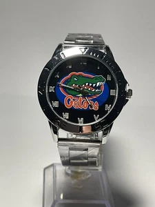 Florida Gators College Team Logo Men's Stainless-Steel Silver Watch NEW - Picture 1 of 9