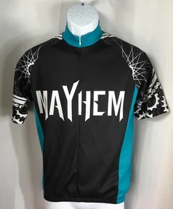 Nashbar Cycling Jersey 3/4 ZIp Mayhem "Live to Ride" Skull Men's Medium - Picture 1 of 5