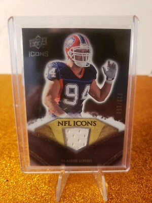 2008 Upper Deck Icons #NFL2 Aaron Schobel NFL Icons #/150 - Image 1 of 2