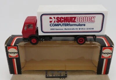 Micro Herpa Ho 1/87 Camion Mb Mercedes K 2a Ko-Lkw Schütz Druck #0184 In Box - Immagine 1 di 4
