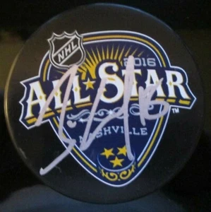 JAMES NEAL NASHVILLE PREDATORS SIGNED 2016 ALL STAR GAME HOCKEY PUCK w/ COA - Picture 1 of 1