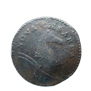 1787 New Jersey Colonial Copper Large Planchet Coin - Picture 1 of 8