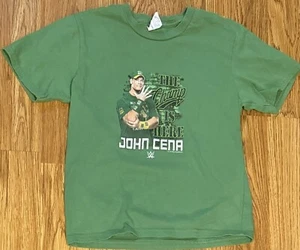 John Cena The Champ is Here Boys Green T-Shirt Size Small - Sold Out! - Picture 1 of 4