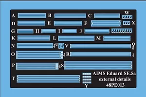 AIMS 1/48 SE.5a External Details for Eduard kit 48PE013 - Picture 1 of 2